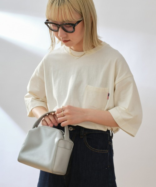 CIAOPANIC TYPY（チャオパニックティピー）の「USAコットン16/-ポケット半袖Tee（Tシャツ/カットソー・メンズ・イエロー/オフホワイト/グリーン/サックスブルー/グレイッシュベージュ/チャコールグレー・MEDIUM/LARGE/SMALL/X-LARGE）」の10枚目の写真