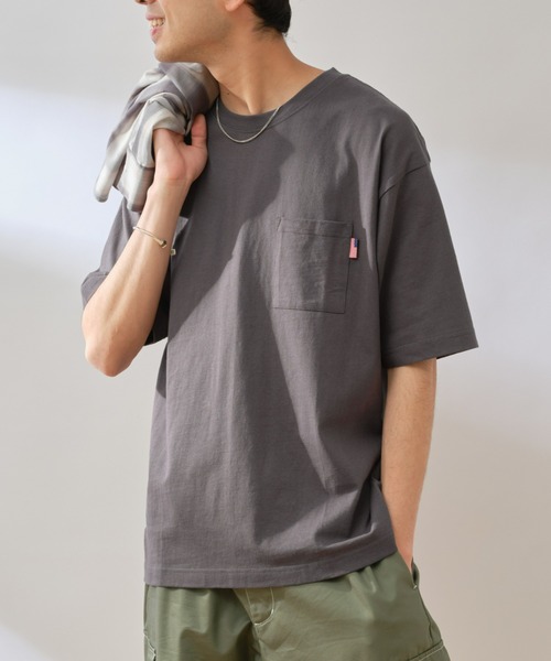 CIAOPANIC TYPY（チャオパニックティピー）の「USAコットン16/-ポケット半袖Tee（Tシャツ/カットソー・メンズ・イエロー/オフホワイト/グリーン/サックスブルー/グレイッシュベージュ/チャコールグレー・MEDIUM/LARGE/SMALL/X-LARGE）」の20枚目の写真