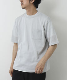 NOLLEY'S goodman | 吸水速乾サランP 半袖Tシャツ付き クルーネック半袖ニット(ニット/セーター)