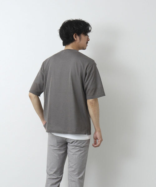 NOLLEY'S goodman（ノーリーズグッドマン）の「吸水速乾サランP 半袖Tシャツ付き クルーネック半袖ニット（ニット/セーター・メンズ・ライトグレー/オリーブ/ネイビー/チャコールグレー・L/M）」の21枚目の写真