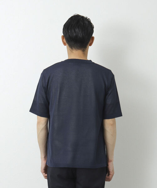 NOLLEY'S goodman（ノーリーズグッドマン）の「吸水速乾サランP 半袖Tシャツ付き クルーネック半袖ニット（ニット/セーター・メンズ・ライトグレー/オリーブ/ネイビー/チャコールグレー・L/M）」の10枚目の写真