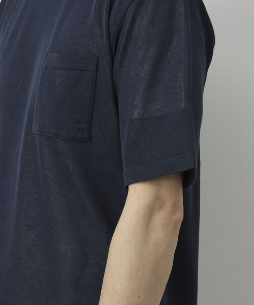 NOLLEY'S goodman（ノーリーズグッドマン）の「吸水速乾サランP 半袖Tシャツ付き クルーネック半袖ニット（ニット/セーター・メンズ・ライトグレー/オリーブ/ネイビー/チャコールグレー・L/M）」の6枚目の写真