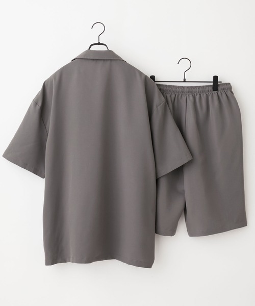 Anchor Smith(アンカー スミス)の「【 セットアップ 】ルーズシルエットハーフスリーブシャツジャケット&スラックスハーフパンツ(セットアップ・メンズ・ブラック/グレー・M/L/XL)」の16枚目の写真