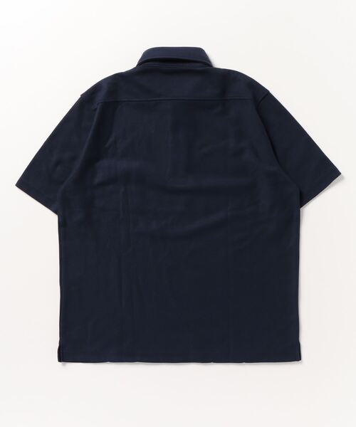 Perfect Suit FActory（パーフェクトスーツファクトリー）の「鬼鹿の子ポロシャツ　メッシュ　ホワイト/ネイビー/ダークグリーン/ブラック（ポロシャツ・メンズ・ネイビー/グリーン/ホワイト/ブラック・M/LL/S/L）」の5枚目の写真