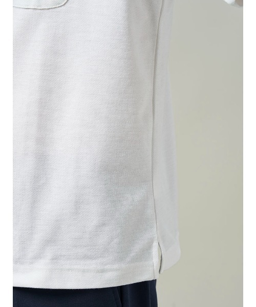 Perfect Suit FActory（パーフェクトスーツファクトリー）の「鬼鹿の子ポロシャツ　メッシュ　ホワイト/ネイビー/ダークグリーン/ブラック（ポロシャツ・メンズ・ネイビー/グリーン/ホワイト/ブラック・M/LL/S/L）」の11枚目の写真