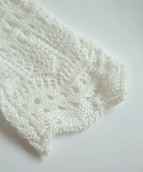 MAISON DE THERESE（メゾン ド テレーズ）の「Vネックショート丈半袖ニットブラウス（シャツ/ブラウス・レディース・ブラック/ピンク/アイボリー/ホワイト/ベージュ/グリーン/パープル/ピンク系・M）」の16枚目の写真