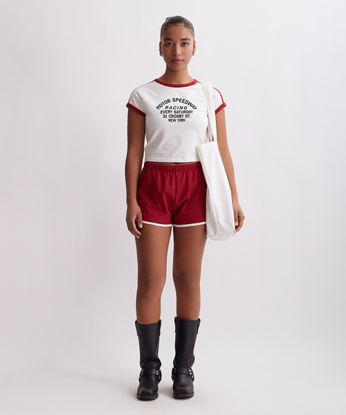 Saturdays NYC（サタデーズ ニューヨークシティ ）の「Tajah Short（その他パンツ・レディース・レッド・M/S）」の5枚目の写真