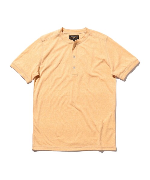 BEAMS PLUS（ビームスプラス）の「BEAMS PLUS / ヘンリーネック Tシャツ（Tシャツ/カットソー・メンズ・オレンジ/サックスブルー/ピンク/イエロー/グレー・X-LARGE/LARGE/SMALL/MEDIUM）」の10枚目の写真