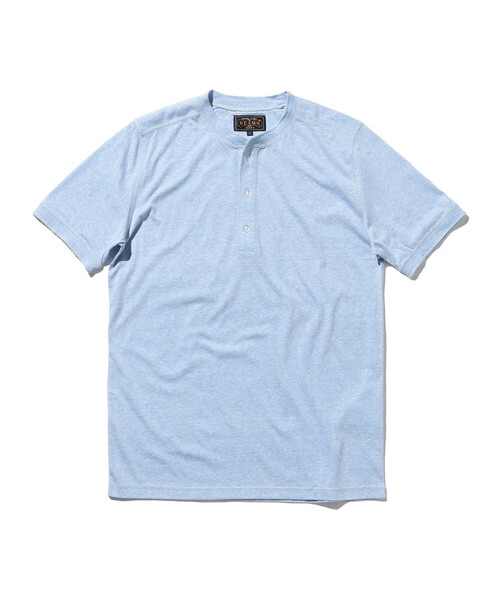 BEAMS PLUS（ビームスプラス）の「BEAMS PLUS / ヘンリーネック Tシャツ（Tシャツ/カットソー・メンズ・オレンジ/サックスブルー/ピンク/イエロー/グレー・X-LARGE/LARGE/SMALL/MEDIUM）」の22枚目の写真