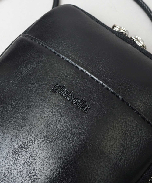 glabella（グラベラ）の「スプリットレザー（牛床革） マルチ スマホ ショルダーバッグ（ショルダーバッグ・メンズ・ブラック・FREE）」の10枚目の写真
