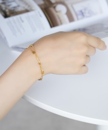 IAMUSE | 金属アレルギー対応　スクエアビーズブレスレット S1012【IAMUSE】(ブレスレット)