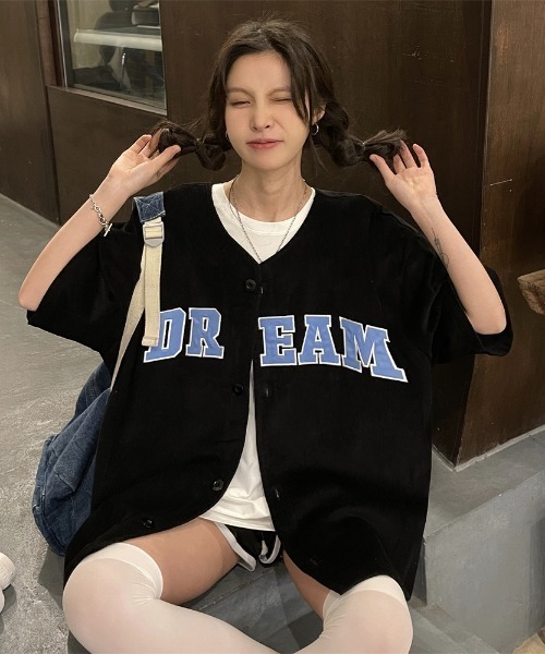 MGV（エムジーヴィー）の「センターロゴユニフォームライクシャツ（シャツ/ブラウス・レディース・ホワイト/ブラック・MEDIUM/LARGE/X-LARGE）」の6枚目の写真