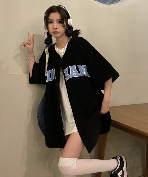 MGV（エムジーヴィー）の「センターロゴユニフォームライクシャツ（シャツ/ブラウス・レディース・ホワイト/ブラック・MEDIUM/LARGE/X-LARGE）」の19枚目の写真