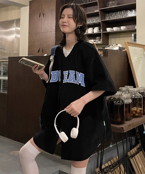 MGV（エムジーヴィー）の「センターロゴユニフォームライクシャツ（シャツ/ブラウス・レディース・ホワイト/ブラック・MEDIUM/LARGE/X-LARGE）」の11枚目の写真