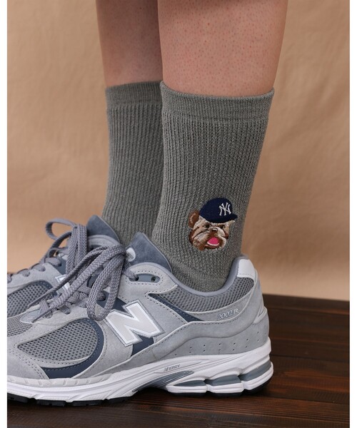 BEAMS BOY(ビームスボーイ)の「ROSTER SOX / MLB BULLDOG SOX(ソックス/靴下・レディース・グレー/ネイビー/ホワイト・ONE SIZE)」の3枚目の写真