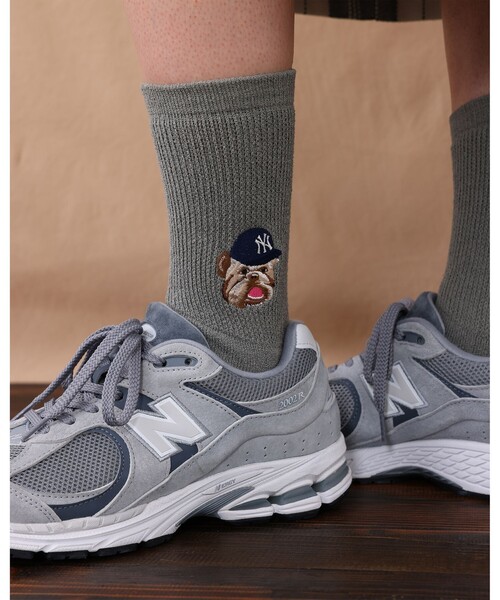 BEAMS BOY(ビームスボーイ)の「ROSTER SOX / MLB BULLDOG SOX(ソックス/靴下・レディース・グレー/ネイビー/ホワイト・ONE SIZE)」の4枚目の写真