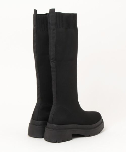 Shoes in Closet(シューズインクローゼット)の「ダブルソール ロング ニット / ソックス ブーツ 1935(ブーツ・レディース・ブラック・S/LL/M/L)」の2枚目の写真