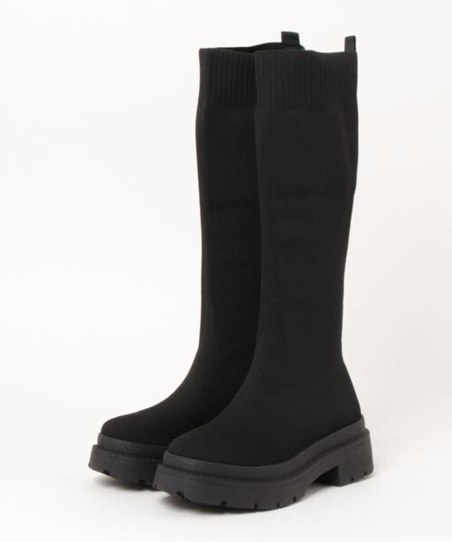 Shoes in Closet(シューズインクローゼット)の「ダブルソール ロング ニット / ソックス ブーツ 1935(ブーツ・レディース・ブラック・S/LL/M/L)」の12枚目の写真
