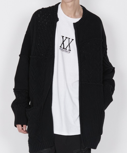 VIRGOwearworks（ヴァルゴウェアワークス）の「TITANS ZIP CARDIGAN（ニット/セーター・メンズ・バーガンディー/グレー/ブラック・MEDIUM/LARGE）」の9枚目の写真