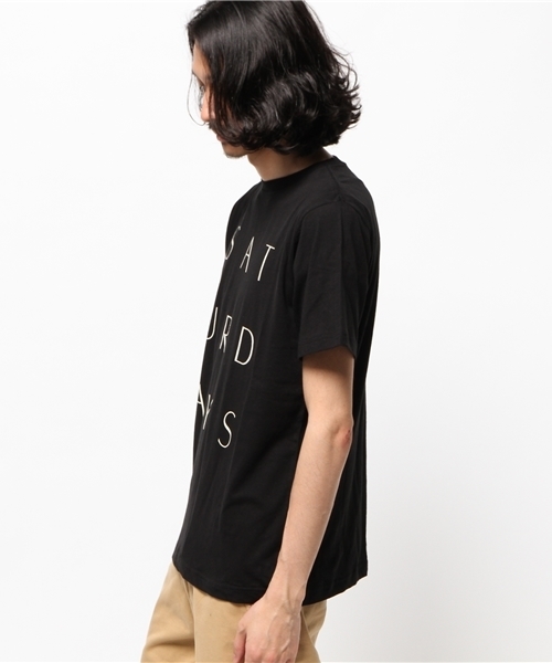 Saturdays NYC（サタデーズ ニューヨークシティ ）の「SATURDAYS SURF NYC / “Thin Stack” Tシャツ（Tシャツ/カットソー・メンズ・ホワイト/ブラック・SMALL/X-SMALL/MEDIUM/LARGE）」の3枚目の写真
