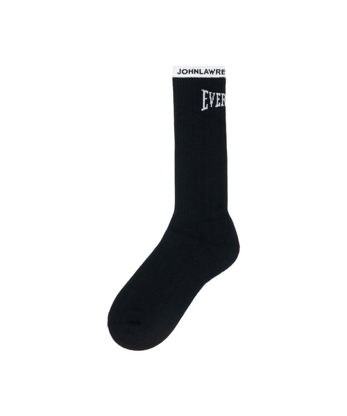 JOHN LAWRENCE SULLIVAN（ジョンローレンスサリバン）の「JLS x EVERLAST RIB SOCKS（ソックス/靴下・メンズ・ブラック/ホワイト・ONE SIZE）」の2枚目の写真