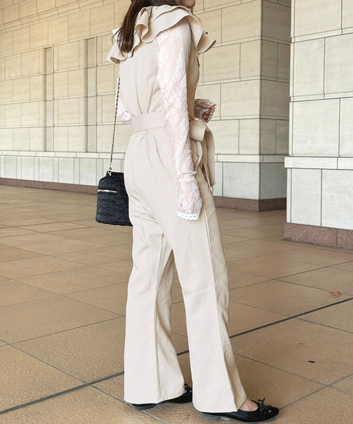 apres jour（アプレジュール）の「アソートフリルサロペット【ZOZOTOWN限定アイテム】（サロペット/オーバーオール・レディース・ブラック/ネイビー/ベージュ・SMALL/X-LARGE/MEDIUM）」の19枚目の写真