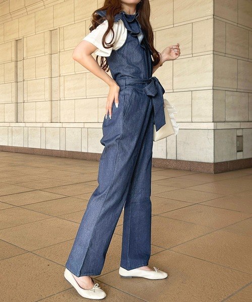 apres jour（アプレジュール）の「アソートフリルサロペット【ZOZOTOWN限定アイテム】（サロペット/オーバーオール・レディース・ブラック/ネイビー/ベージュ・SMALL/X-LARGE/MEDIUM）」の22枚目の写真