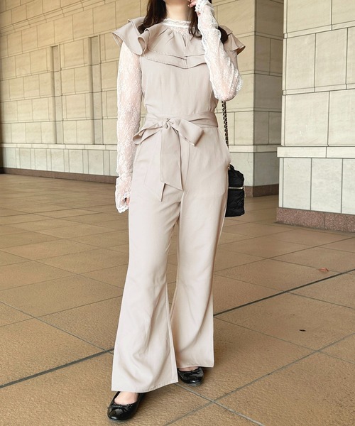 apres jour（アプレジュール）の「アソートフリルサロペット【ZOZOTOWN限定アイテム】（サロペット/オーバーオール・レディース・ブラック/ネイビー/ベージュ・SMALL/X-LARGE/MEDIUM）」の15枚目の写真