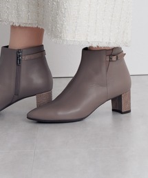 【Made in Japan】５cmヒールベルトデザインブーツ/633404