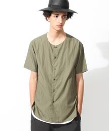 MONKEY TIME | ＜monkey time＞ リヨセル/コットン ノーカラーシャツ◆(シャツ/ブラウス)