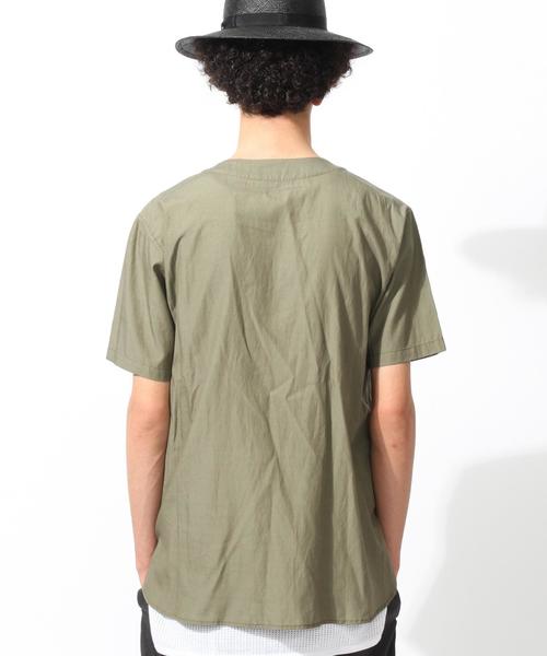 MONKEY TIME（モンキータイム）の「＜monkey time＞ リヨセル/コットン ノーカラーシャツ◆（シャツ/ブラウス・メンズ・ブラック/オリーブ・X-LARGE/MEDIUM/SMALL/LARGE）」の18枚目の写真