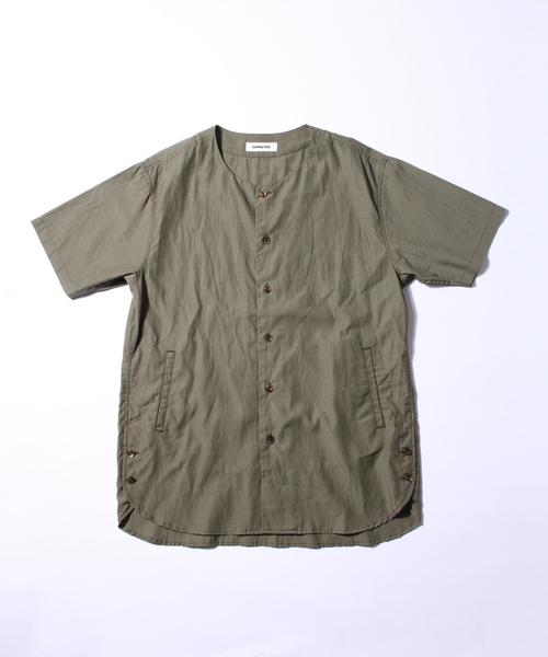 MONKEY TIME（モンキータイム）の「＜monkey time＞ リヨセル/コットン ノーカラーシャツ◆（シャツ/ブラウス・メンズ・ブラック/オリーブ・X-LARGE/MEDIUM/SMALL/LARGE）」の7枚目の写真