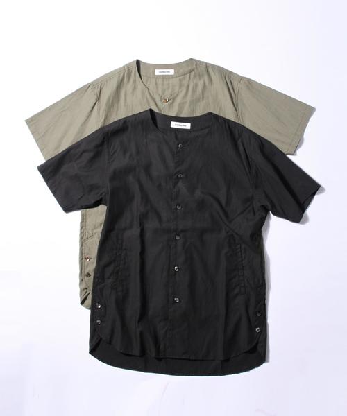 MONKEY TIME（モンキータイム）の「＜monkey time＞ リヨセル/コットン ノーカラーシャツ◆（シャツ/ブラウス・メンズ・ブラック/オリーブ・X-LARGE/MEDIUM/SMALL/LARGE）」の9枚目の写真