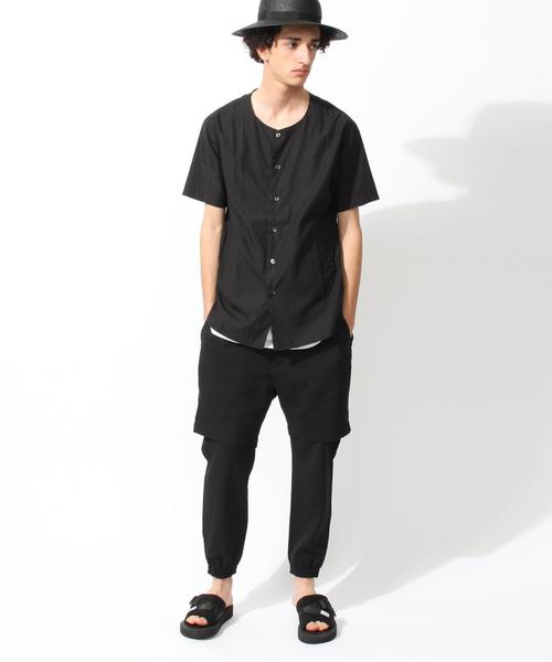 MONKEY TIME（モンキータイム）の「＜monkey time＞ リヨセル/コットン ノーカラーシャツ◆（シャツ/ブラウス・メンズ・ブラック/オリーブ・X-LARGE/MEDIUM/SMALL/LARGE）」の11枚目の写真