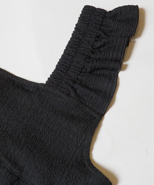 coca（coca）（コカ）の「シボシャーリングフリルオールインワン（つなぎ/オールインワン・レディース・ブラック/ドット/ライトベージュ/A・M/L）」の14枚目の写真