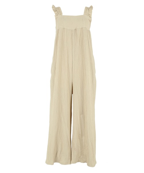 coca（coca）（コカ）の「シボシャーリングフリルオールインワン（つなぎ/オールインワン・レディース・ブラック/ドット/ライトベージュ/A・M/L）」の18枚目の写真