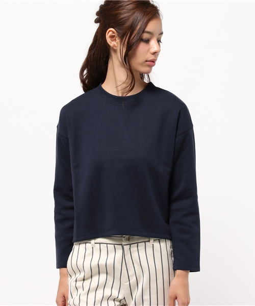 ナチュラルビューティーベーシック カットソー プルオーバー 無地 長袖 M 黒 中古ナチュラルビューティーベーシック カットソー プルオーバー