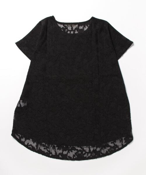 e-zakkamania stores(イーザッカマニアストアーズ)の「シアージャガード切り替え ポケット付きカットソー(Tシャツ/カットソー・レディース・ブラック/アイボリー・フリー)」の16枚目の写真