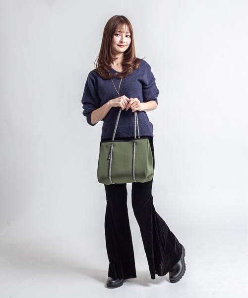 Willow Bay（ウィローベイ）の「【Willow Bay/ウィローベイ】ミニトートバッグ 　マザーズバッグ（トートバッグ・レディース・セージグリーン/ホワイト/カーキ/グレー/ブラック・FREE）」の12枚目の写真