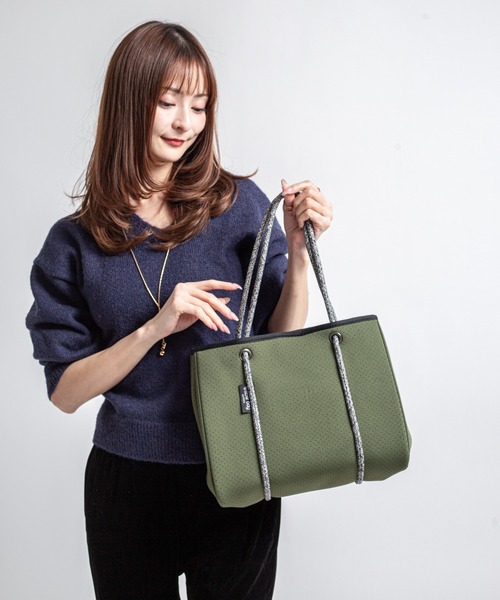Willow Bay（ウィローベイ）の「【Willow Bay/ウィローベイ】ミニトートバッグ 　マザーズバッグ（トートバッグ・レディース・セージグリーン/ホワイト/カーキ/グレー/ブラック・FREE）」の11枚目の写真