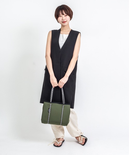 Willow Bay（ウィローベイ）の「【Willow Bay/ウィローベイ】ミニトートバッグ 　マザーズバッグ（トートバッグ・レディース・セージグリーン/ホワイト/カーキ/グレー/ブラック・FREE）」の8枚目の写真