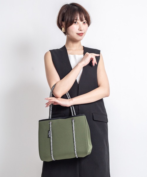 Willow Bay（ウィローベイ）の「【Willow Bay/ウィローベイ】ミニトートバッグ 　マザーズバッグ（トートバッグ・レディース・セージグリーン/ホワイト/カーキ/グレー/ブラック・FREE）」の6枚目の写真
