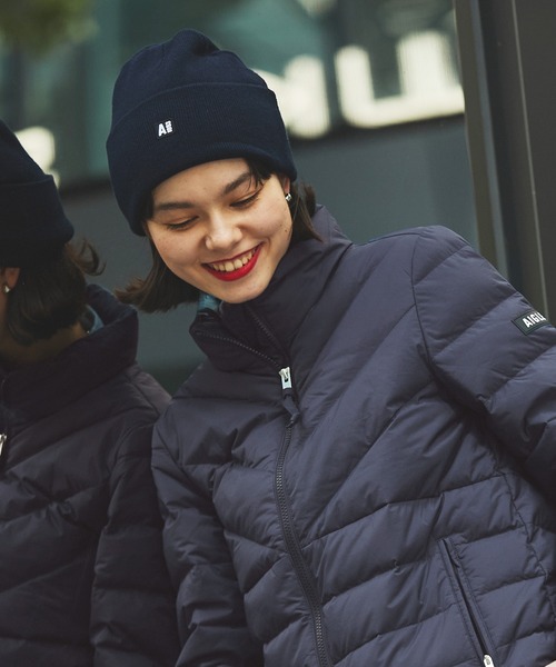 AIGLE(エーグル)の「ビーニー / ニットキャップ(ニットキャップ/ビーニー・レディース・レッド/モスグリーン/ブラック/ダークネイビー/ヘザーグレー/ライトブラウン・FREE)」の2枚目の写真