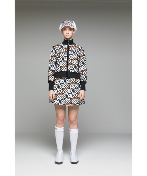 【新品セットアップ】CPGゴルフ チェーンロゴグラフィカルブルゾン&スカート 新品セットアップ】CPGゴルフ チェーンロゴグラフィカルブルゾン