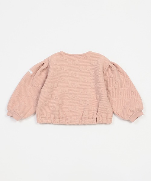 petit main（プティマイン）の「【リンク】リボンキルトZIP羽織り（Tシャツ/カットソー・キッズ・トップグレー/ライトピンク/アイボリー/ブラック・80ｃｍ/90cm/100cm/110cm/120cm/130cm）」の15枚目の写真