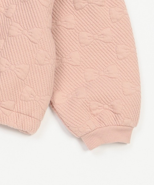 petit main（プティマイン）の「【リンク】リボンキルトZIP羽織り（Tシャツ/カットソー・キッズ・トップグレー/ライトピンク/アイボリー/ブラック・80ｃｍ/90cm/100cm/110cm/120cm/130cm）」の19枚目の写真