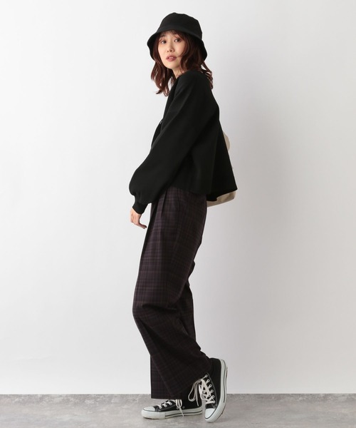 GLOBAL WORK(グローバルワーク)の「リッチライトニット2WAYカーディガン/962925(カーディガン/ボレロ・レディース・イエロー系その他/グレイッシュベージュ/その他/ブラック・FREE/SHORT)」の7枚目の写真