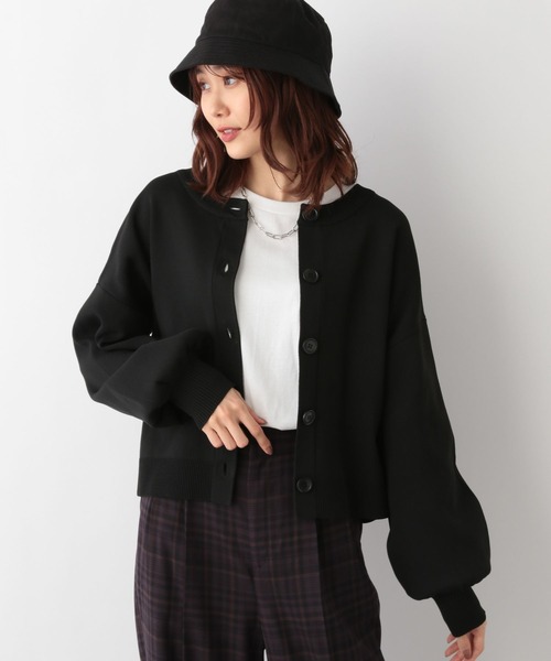 GLOBAL WORK(グローバルワーク)の「リッチライトニット2WAYカーディガン/962925(カーディガン/ボレロ・レディース・イエロー系その他/グレイッシュベージュ/その他/ブラック・FREE/SHORT)」の8枚目の写真