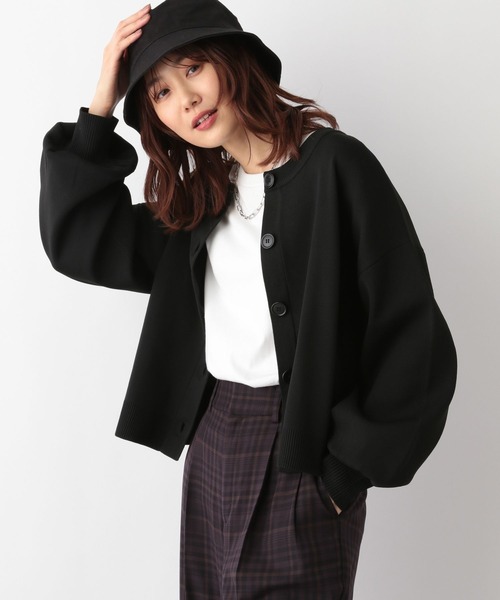 GLOBAL WORK(グローバルワーク)の「リッチライトニット2WAYカーディガン/962925(カーディガン/ボレロ・レディース・イエロー系その他/グレイッシュベージュ/その他/ブラック・FREE/SHORT)」の9枚目の写真