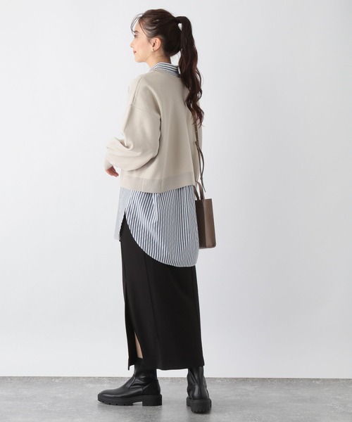 GLOBAL WORK(グローバルワーク)の「リッチライトニット2WAYカーディガン/962925(カーディガン/ボレロ・レディース・イエロー系その他/グレイッシュベージュ/その他/ブラック・FREE/SHORT)」の15枚目の写真